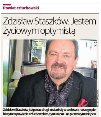 Zdzisław Staszków już po raz drugi znalazł się w czołówce naszego plebiscytu w powiecie człuchowskim, tym razem - na pierwszym miejscu