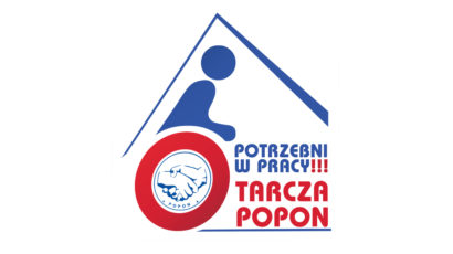 Logo akcji Tarcza POPON -„Potrzebni w pracy” – Zamieść je na swojej stronie