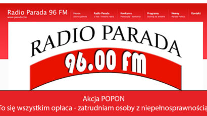 Anna Węgrzynowicz o Akcji POPON „,To się wszystkim opłaca-zatrudniam osoby z niepełnosprawnością” w Radiu Parada