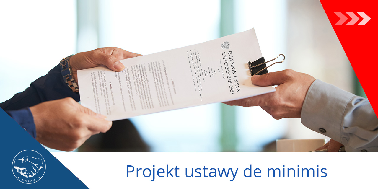 Projekt ustawy de minimis – komunikat POPON (23.05.24)