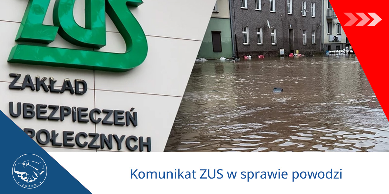 Dziennik.pl: Komunikat ZUS w sprawie powodzi. Poszkodowani mogą liczyć na ulgi w spłacie składek