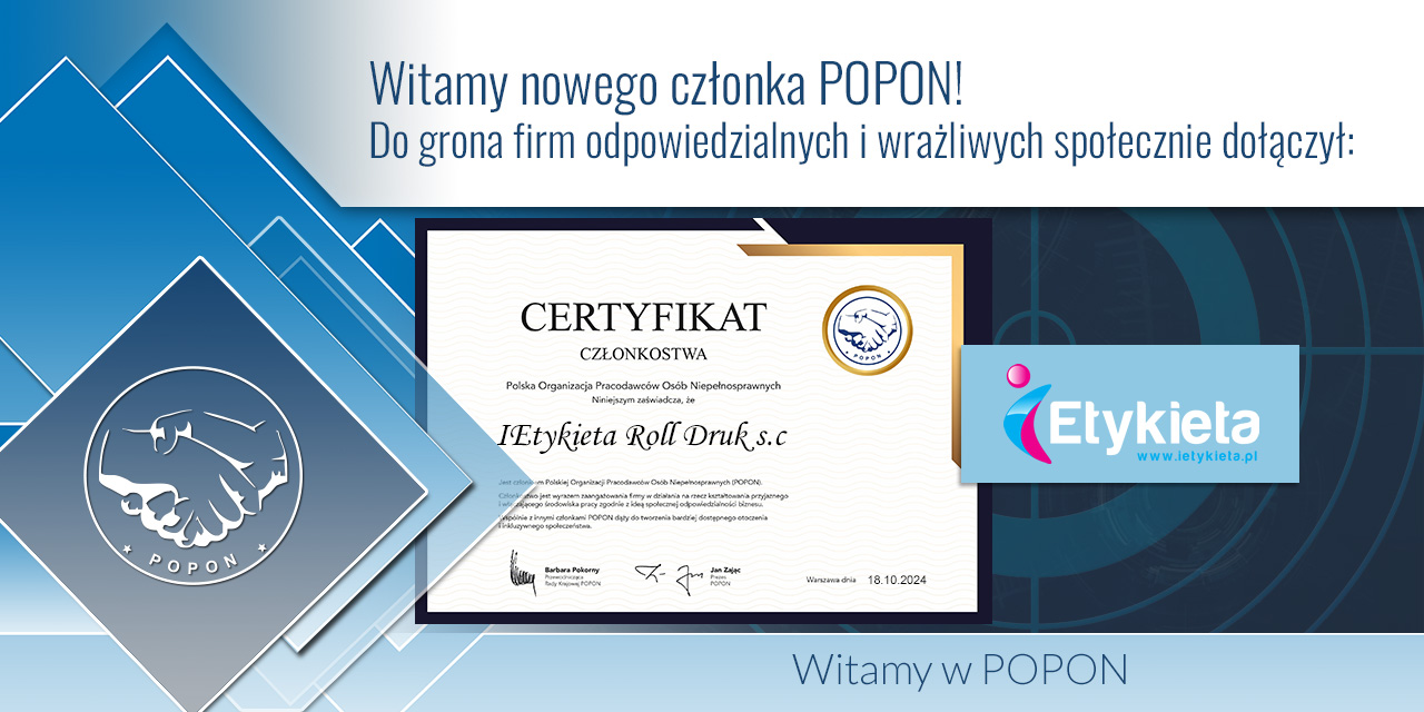 WITAMY NOWEGO CZŁONKA POPON